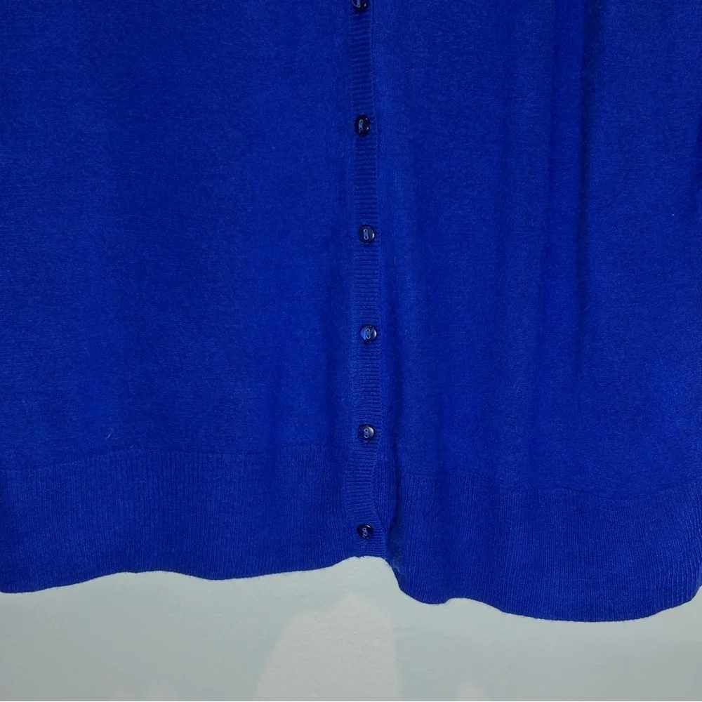 NWT Vintage IB Diffusion Cobalt Blue Button-Up Cardigan Sweater - Size XL - Picture 6 of 9